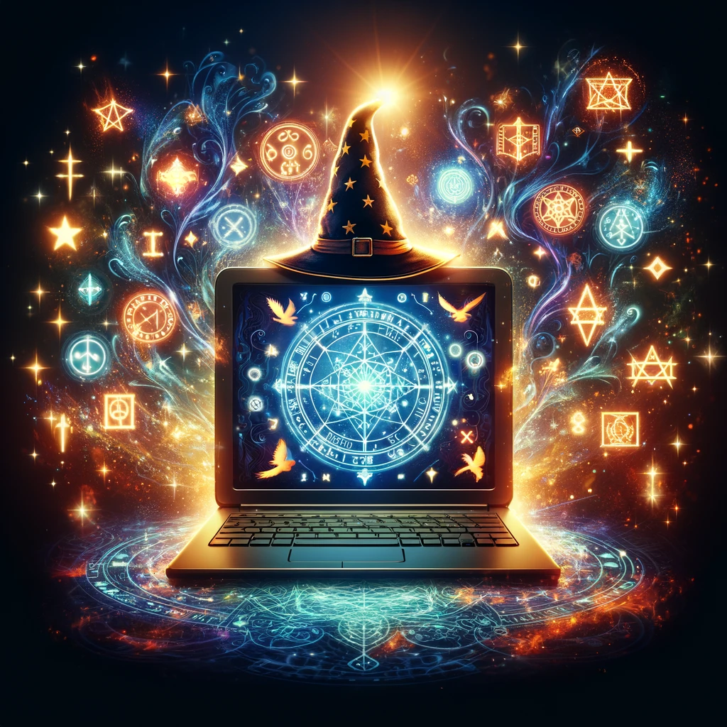 Computer with Wizard Magic